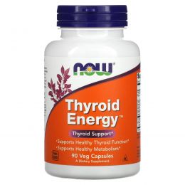 Now Foods, Энергия щитовидной железы (Thyroid Energy), поддержка функций щитовидной железы, 90 капсул