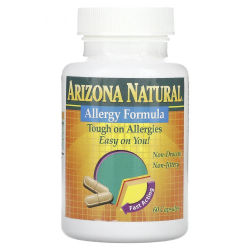 Arizona Natural, Allergy Formula, 60 капсул