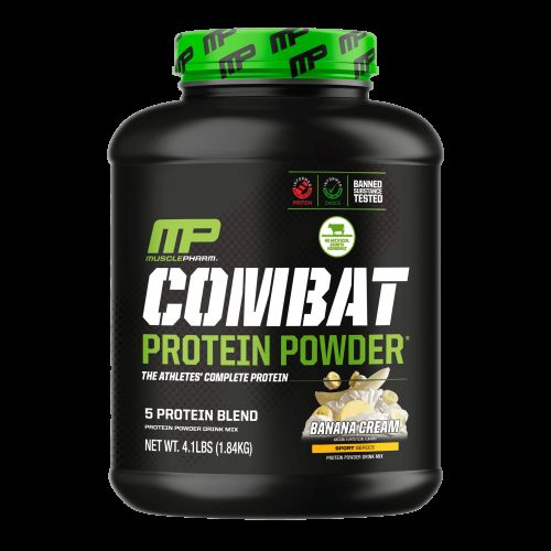 MusclePharm, Combat, протеиновый порошок, со вкусом бананового крема, 1,81 кг (4 фунта)