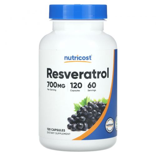 Nutricost, Ресвератрол, 350 мг, 120 капсул