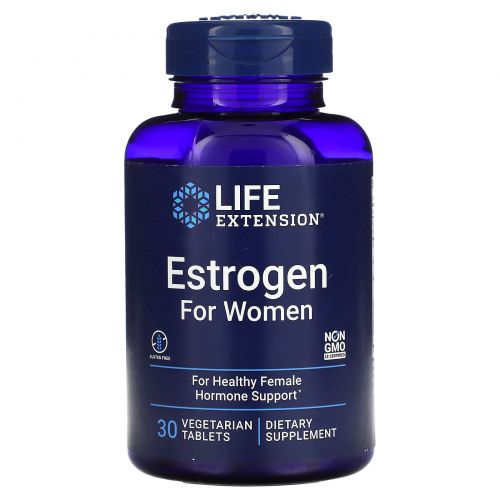 Life Extension, Натуральный эстроген, 30 вегетарианских таблеток
