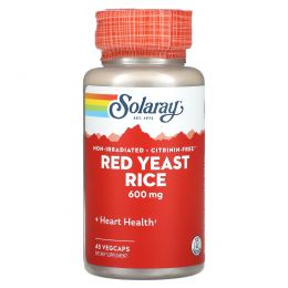 Solaray, Red Yeast Rice, 600 mg, 45 VEGCAPS