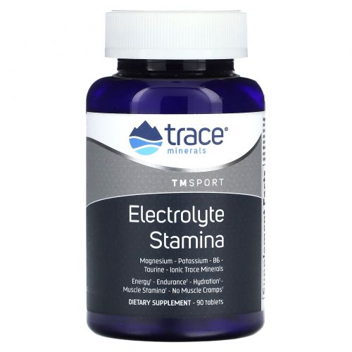 Trace Minerals ®, TM Sport, Electrolyte Stamina, 90 таблеток