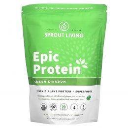 Sprout Living, Растительный протеин Epic Protein, Green Kingdom, 1 фунт (454 г)