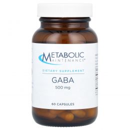 Metabolic Maintenance, ГАМК, 500 мг, 60 капсул