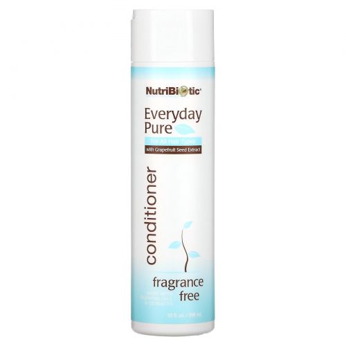 NutriBiotic, Everyday Pure Conditioner, Fragrance Free, 10 fl oz (296 ml)