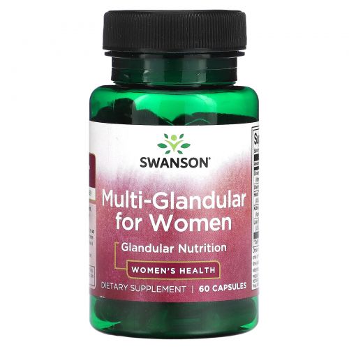 Swanson, Multi-Glandular для женщин, 60 капсул