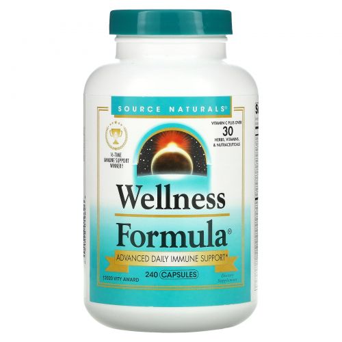 Source Naturals, Wellness Formula, защитный комплекс трав, 240 капсул