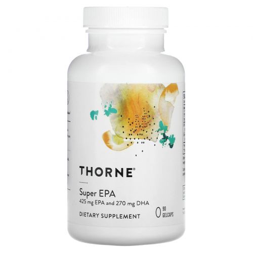 Thorne Research, Super EPA, ЭПК и ДГК, 90 капсул