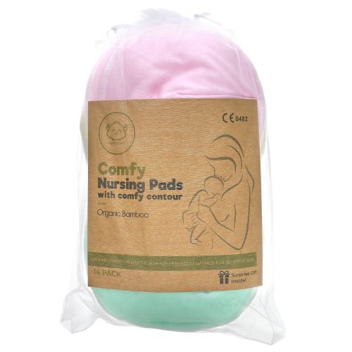 KeaBabies, Comfy Nursing Pads, Pastel Touch, 14 Pack