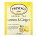 Twinings, Herbal Tea, Lemon & Ginger, Caffeine Free, 20 Tea Bags, 1.06 oz (30 g)