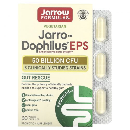 Jarrow Formulas, Jarro-Dophilus EPS, Ultra Potent, 50 Billion, 30 Veggie Caps