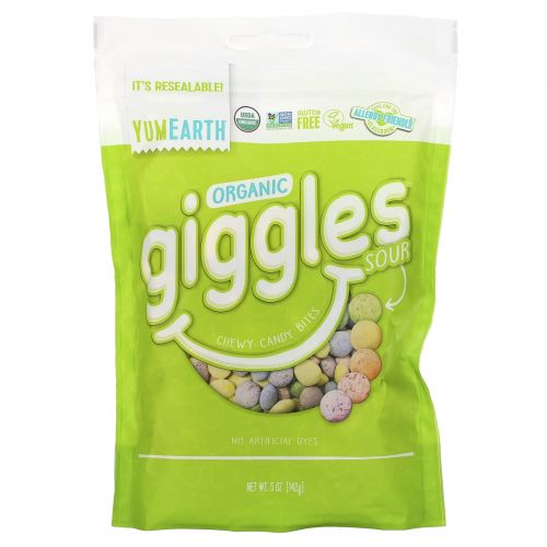 YumEarth, Organic Giggles Sour, 5 oz (142 g)