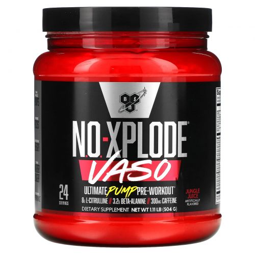 BSN, No-Xplode VASO, Ultimate Pump перед тренировкой, сок из джунглей, 504 г (1,11 фунта)