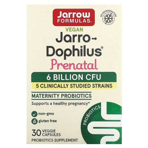 Jarrow Formulas, Jarro-Dophilus, Prenatal, 6 Billion, 30 Veggie Caps