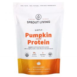 Sprout Living, Простой Протеин,  Порошок Протеина из Семечек Органический Тыквы, 1 фунт (454 г)