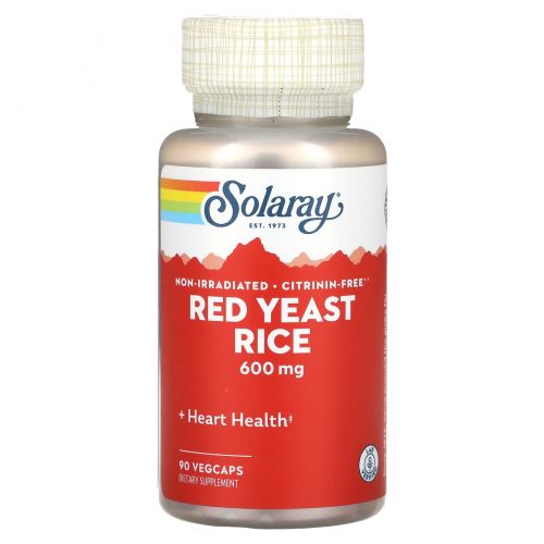 Solaray, Red Yeast Rice, 600 mg, 90 VegCaps
