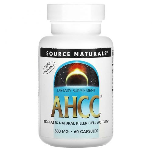 Source Naturals, AHCC (активный гексо состав) с биопреном, 500 мг, 60 капсул