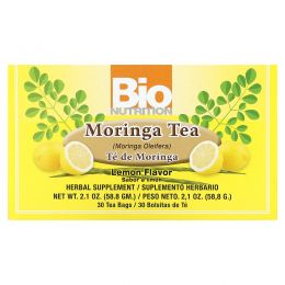 Bio Nutrition, Moringa Tea, лимон, без кофеина, 30 чайных пакетиков, 58,8 г (2,1 унции)