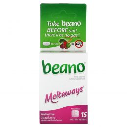 Beano, Meltaways, клубника, 15 шт. Meltaways