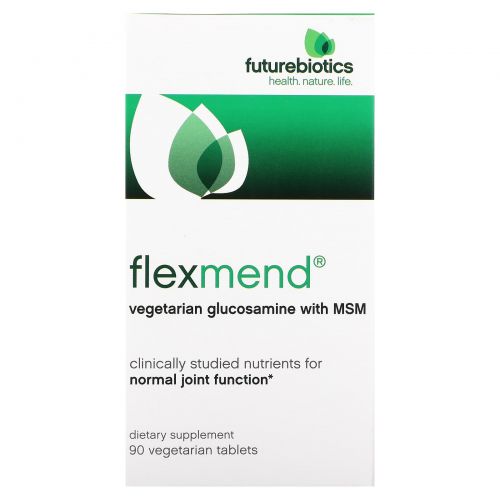 FutureBiotics, FlexMend, вегетарианский глюкозамин с МСМ, 90 вегетарианских капсул