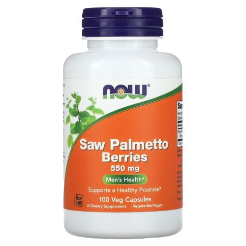 NOW Foods, Saw Palmetto, для мужского здоровья, 550 мг, 100 растительных капсул