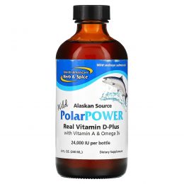 North American Herb & Spice Co., PolarPower рыбий жир из аляскинского дикого лосося (нерки), 8 жидких унций (240 мл)