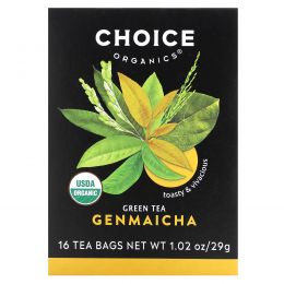 Choice Organic Teas, Organic, Genmaicha, Green Tea, 16 Tea Bags, 1.00 oz (28 g)