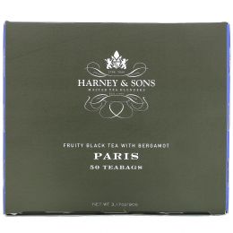 Harney & Sons, Paris, Fruity Black Tea with Bergamot, 50 Tea Bags, 3.17 oz (90 g)