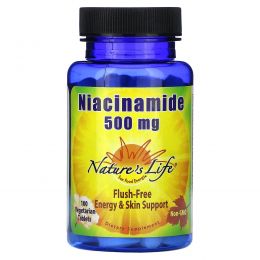 Nature's Life, Ниацинамид, 500 мг, 100 таблеток