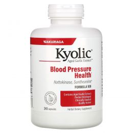 Wakunaga - Kyolic, Состав №109 для нормализации артериального давления, 240 капсул