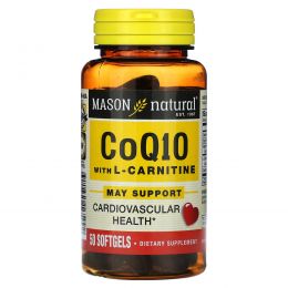 Mason Natural, CoQ10 with L-Carnitine, 50 Softgels