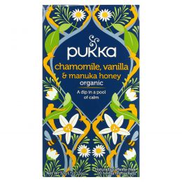 Pukka Herbs, Chamomile, Vanilla & Manuka Honey Tea, 20 Herbal Tea Sachets, 0.05 oz (1.6 g)