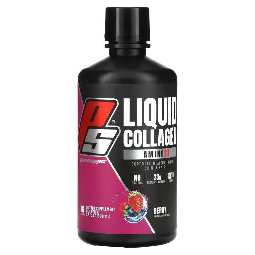 ProSupps, Amino23, жидкий коллагеновый протеин, ягодный, 946 мл (32 жидк. Унции)