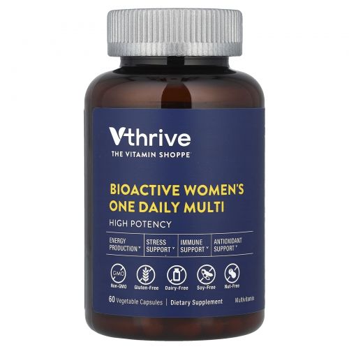 Vthrive, Bioactive Women's One Daily Multi, 60 растительных капсул