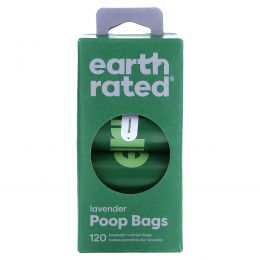 Earth Rated, Dog Waste Bags, Lavender, 120 Bags, 8 Rolls