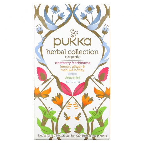 Pukka Herbs, Organic Herbal Tea Collection, 20 Herbal Tea Sachets, 1.21 oz (34.4 g)