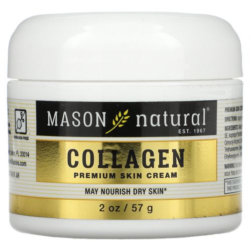 Mason Naturals, Крем с коллагеном, с ароматом груши, 2 унции (57 г)