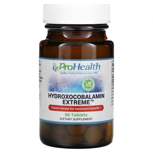 ProHealth Longevity, Hydroxocobalamin Extreme, 60 таблеток