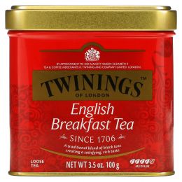 Twinings, Классический, листовой чай «Английский завтрак», 3.53 унций (100 г)