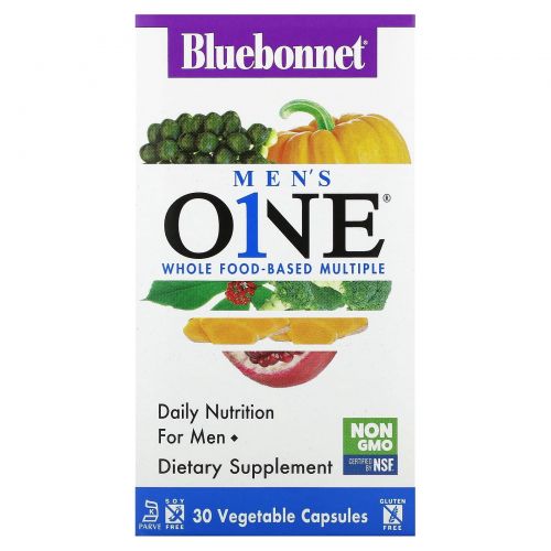 Bluebonnet Nutrition, Men's One, 30 растительных капсул