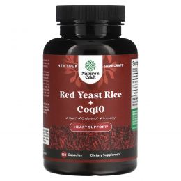 Nature's Craft, Красный дрожжевой рис + Coq10, 120 капсул