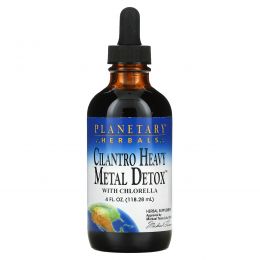 Planetary Herbals, Средство для очищения организма от тяжелых металлов с кинзой, 4 жидких унции (118,28 мл)