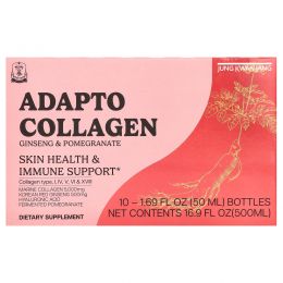 CheongKwanJang, Adapto Collagen, со вкусом женьшеня и граната, 10 флаконов по 50 мл (1,69 жидк. унции)