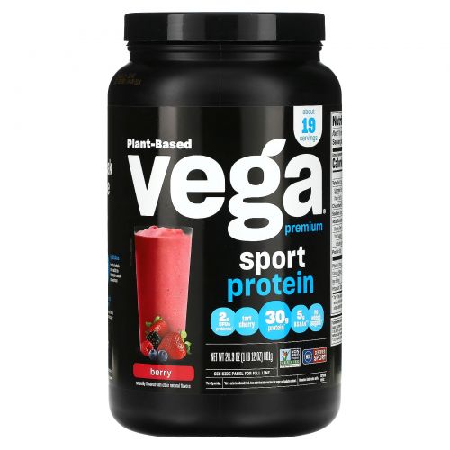 Vega, Sport, Performance Protein, Powder, Berry Flavor, 28.3 oz (801 g)