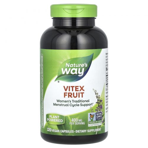 Nature's Way, Vitex Fruit, 400 mg, 320 Vetegarian Capsules