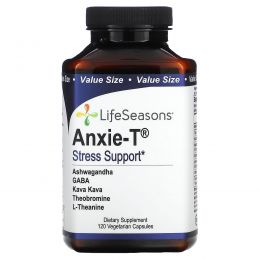 LifeSeasons, Anxie-T, поддержка при стрессе, 120 вегетарианских капсул
