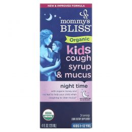 Mommy's Bliss, Kids, Organic Cough Syrup, Night Time, 4 fl oz (120 ml)