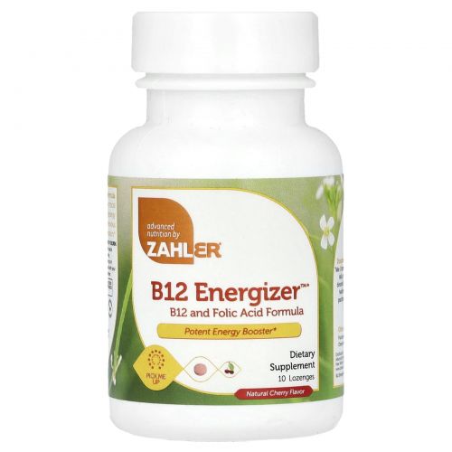 Zahler, B12 Energizer, натуральная вишня, 10 пастилок