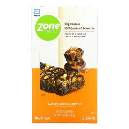 ZonePerfect, Nutritional Bars, брауни с соленой карамелью, 12 батончиков, 45 г (1,58 унции)